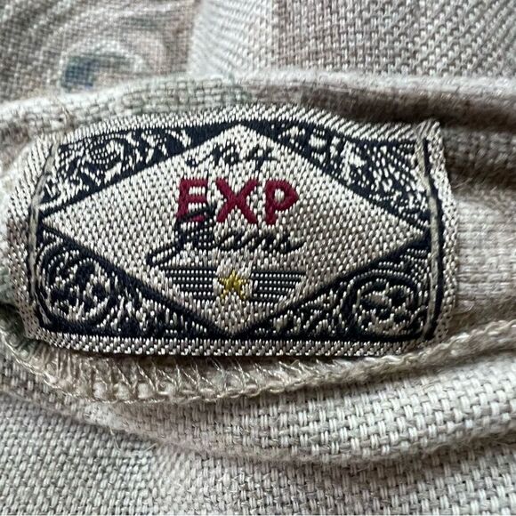 Vintage express linen floral print wrap skirt. Size 13/14 - Picture 6 of 8